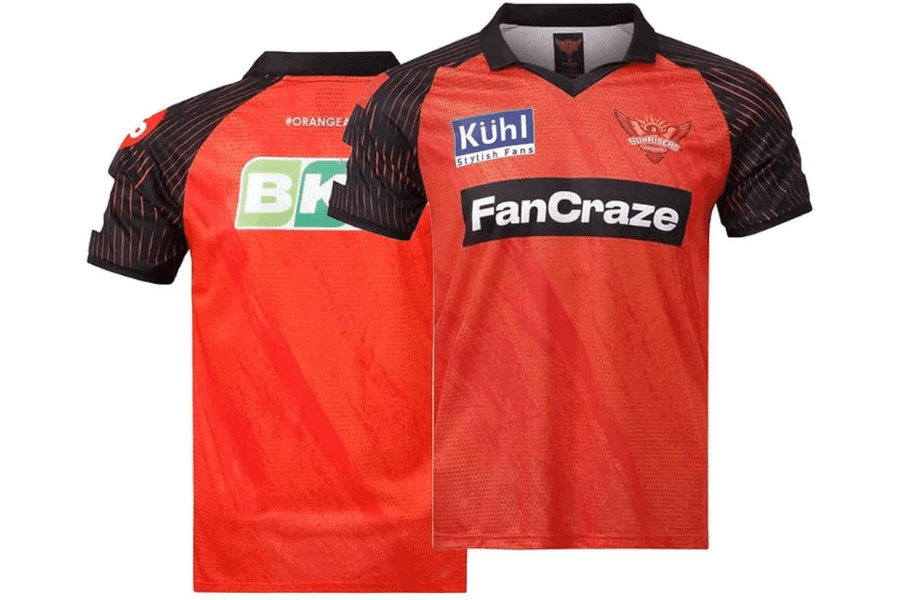 Manufacturer, Exporter, Importer, Supplier, Wholesaler, Retailer, Trader of Sunrisers Hyderabad IPL Cricket Jersey in New Delhi, Delhi, India.